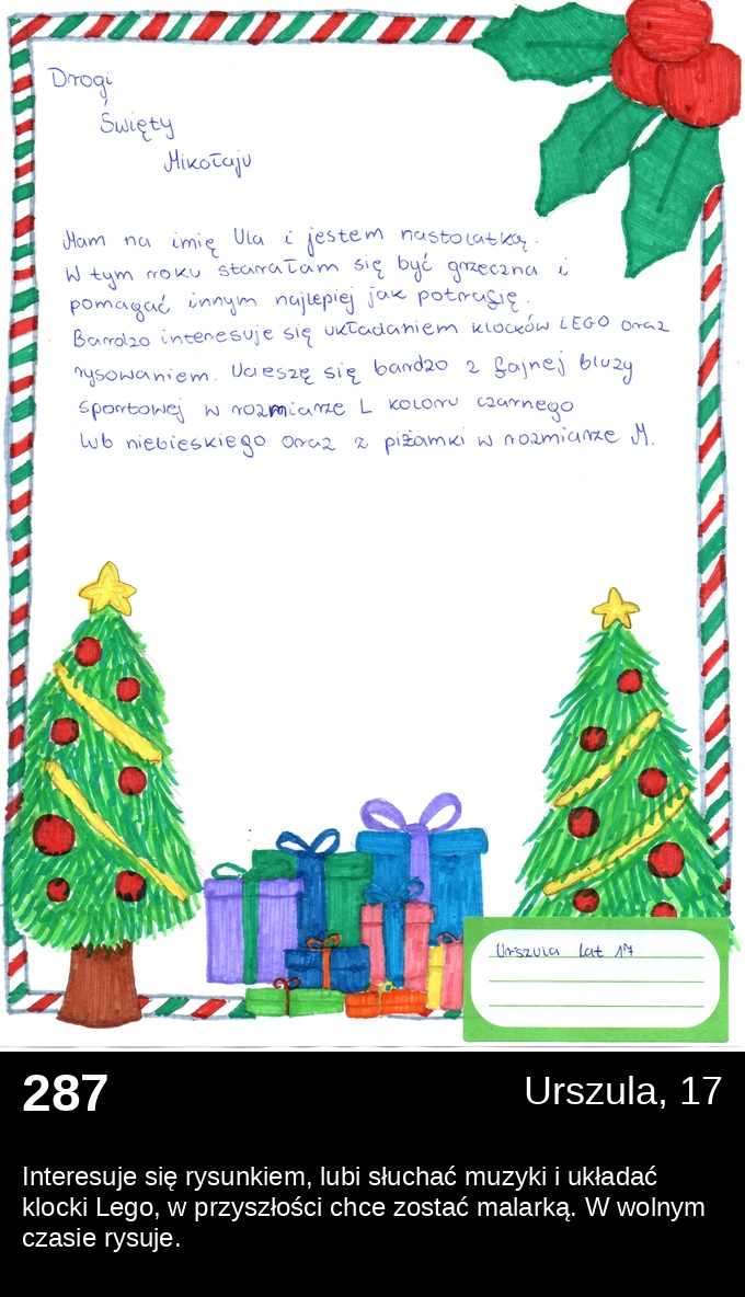 List 287 - Listy do Świętego Mikołaja 2025