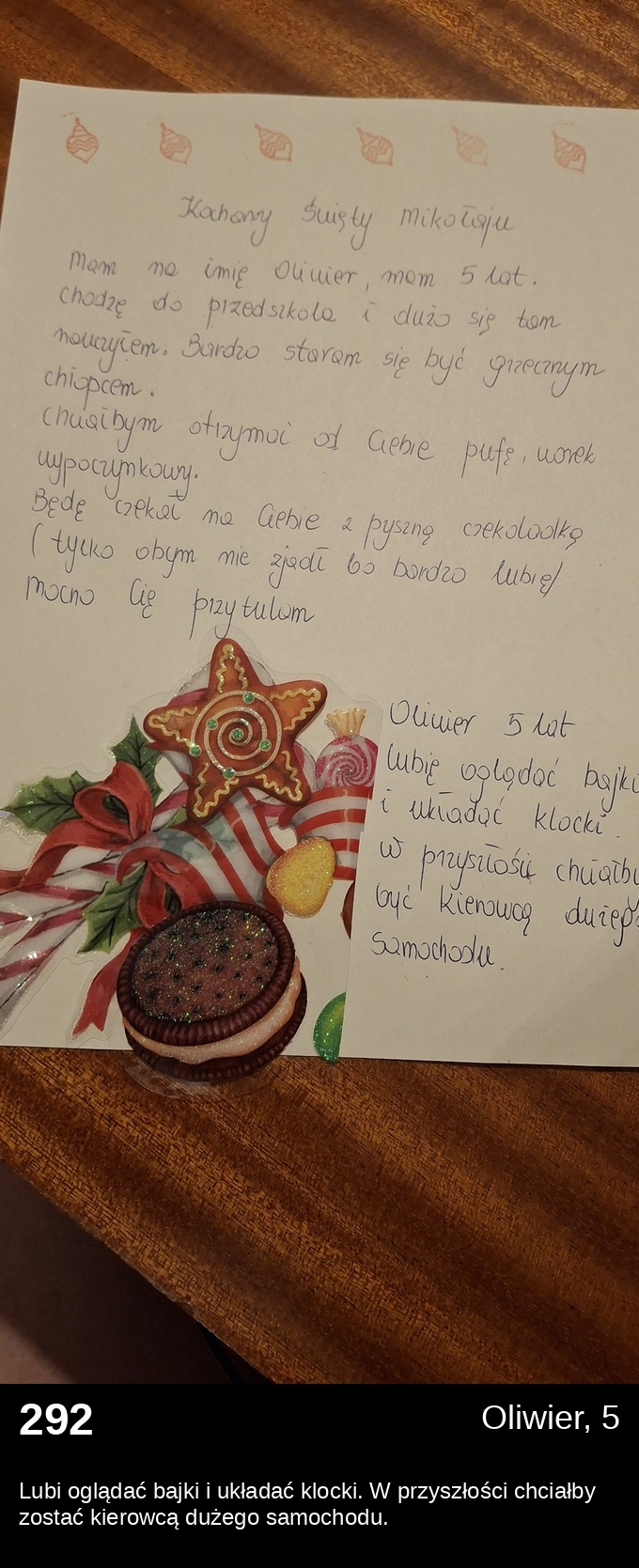 List 292 - Listy do Świętego Mikołaja 2025