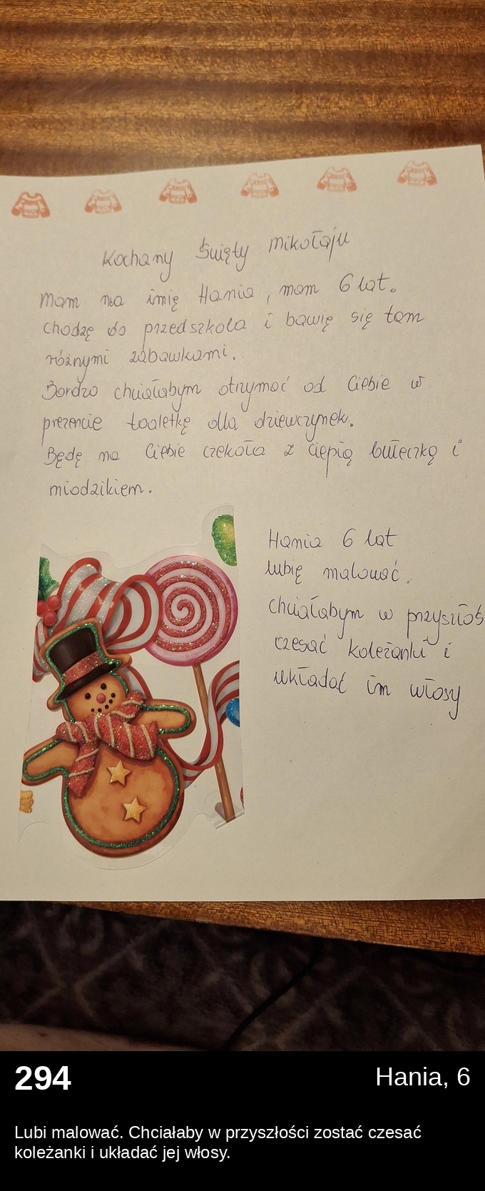 List 294 - Listy do Świętego Mikołaja 2025