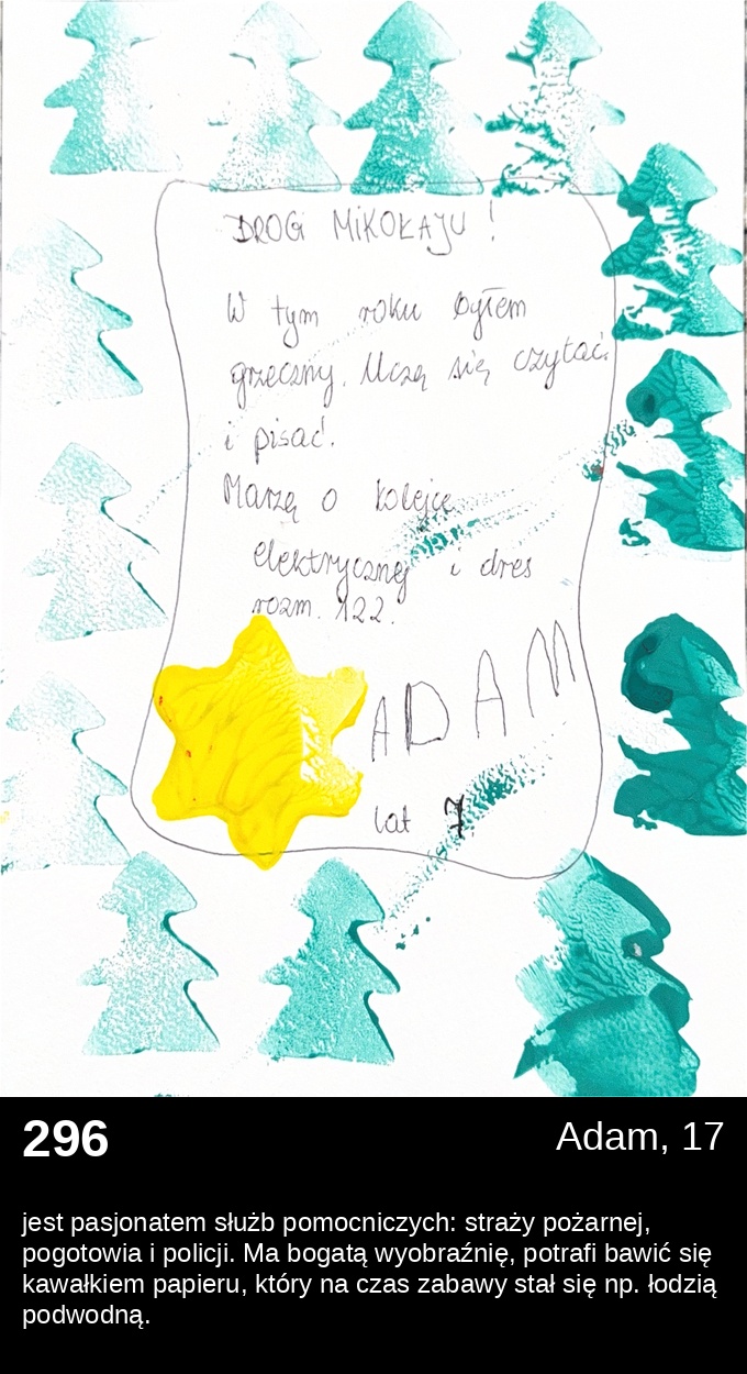 List 296 - Listy do Świętego Mikołaja 2025