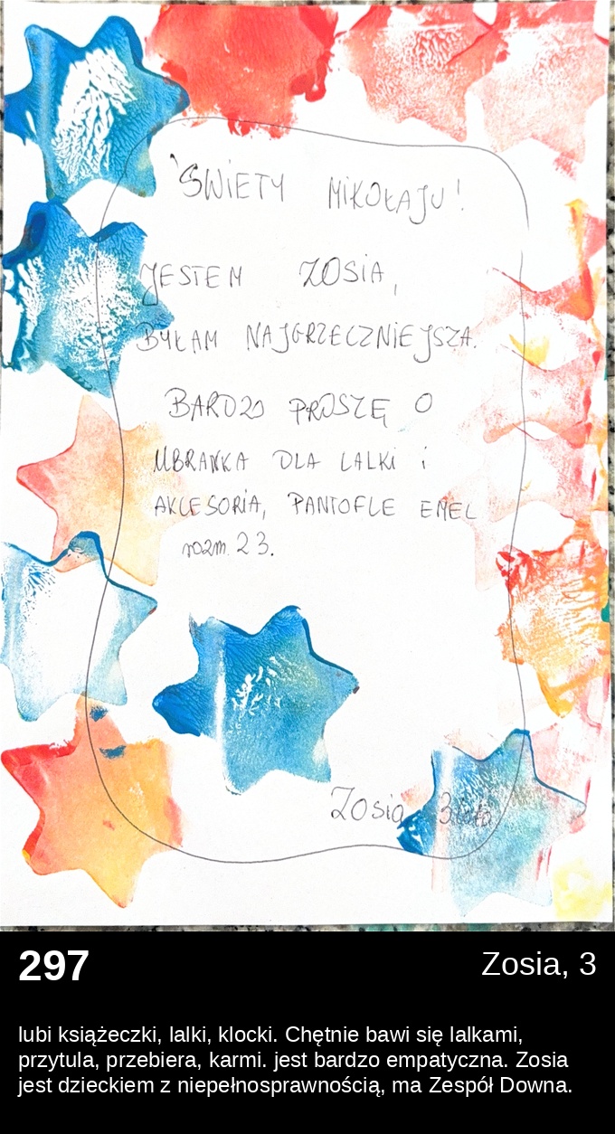 List 297 - Listy do Świętego Mikołaja 2025