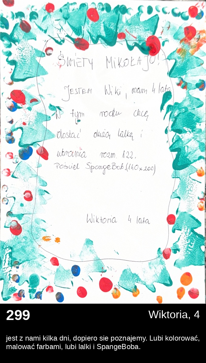 List 299 - Listy do Świętego Mikołaja 2025