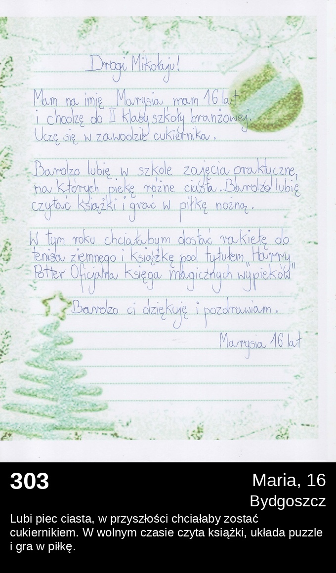 List 303 - Listy do Świętego Mikołaja 2025