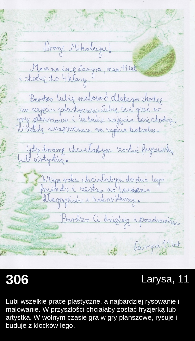 List 306 - Listy do Świętego Mikołaja 2025