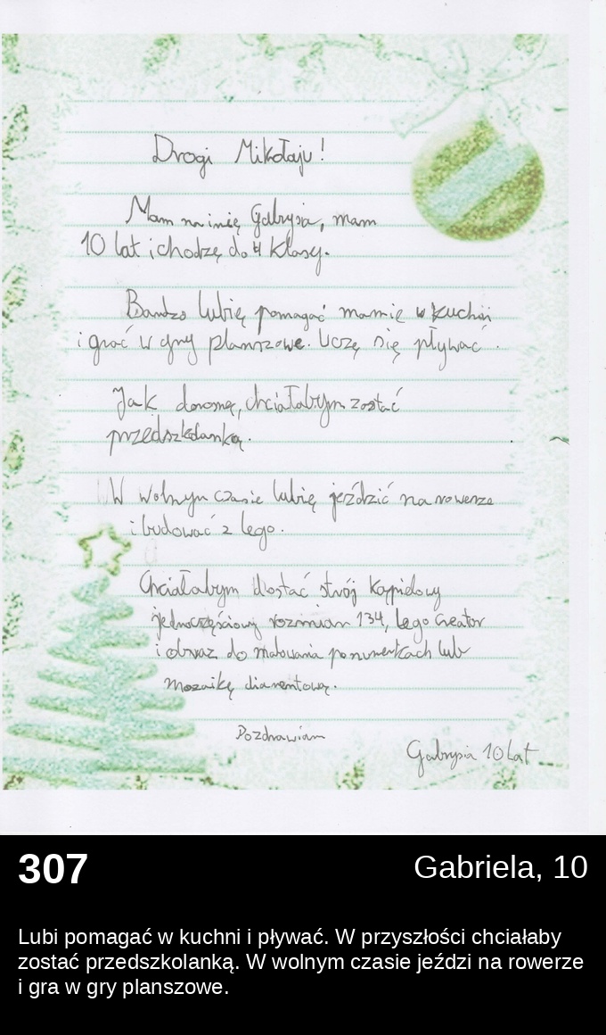 List 307 - Listy do Świętego Mikołaja 2025