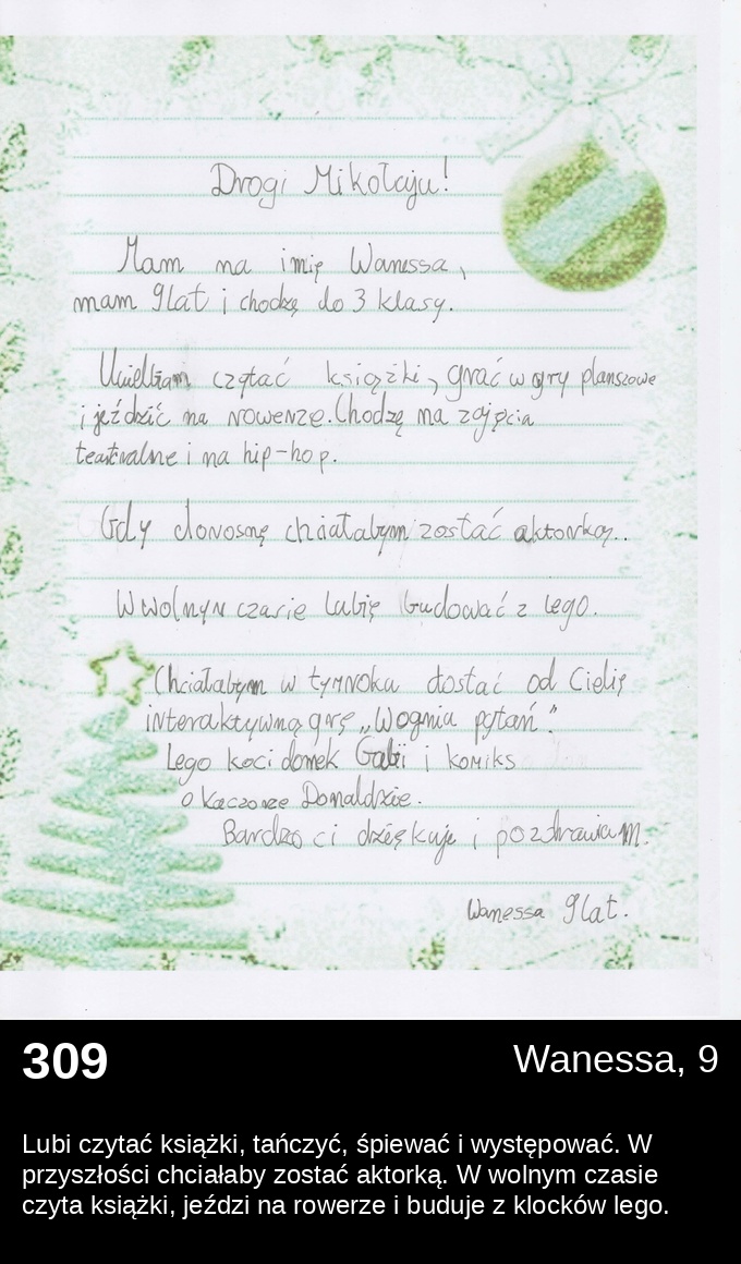 List 309 - Listy do Świętego Mikołaja 2025
