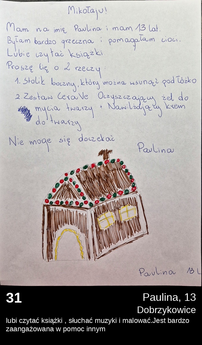 List 31 - Listy do Świętego Mikołaja 2025