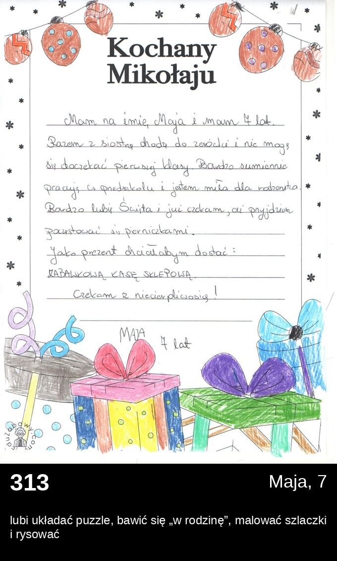 List 313 - Listy do Świętego Mikołaja 2025