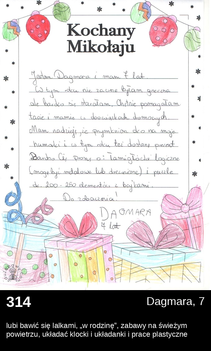 List 314 - Listy do Świętego Mikołaja 2025