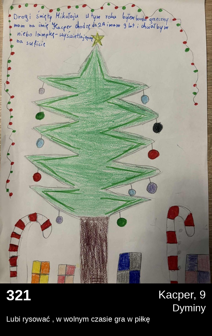List 321 - Listy do Świętego Mikołaja 2025