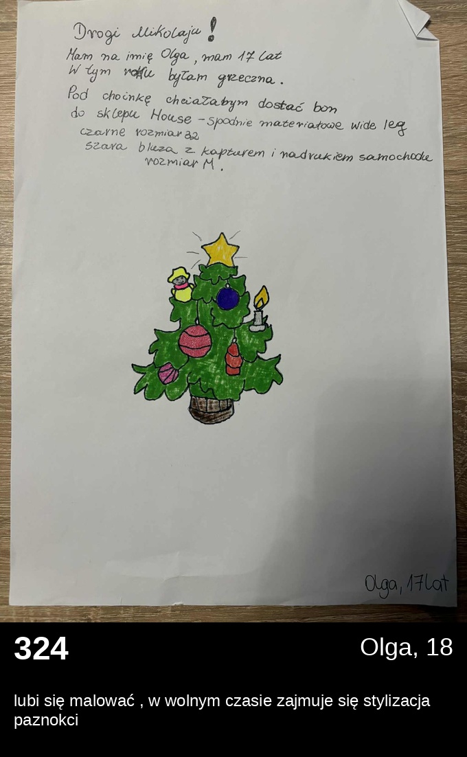 List 324 - Listy do Świętego Mikołaja 2025