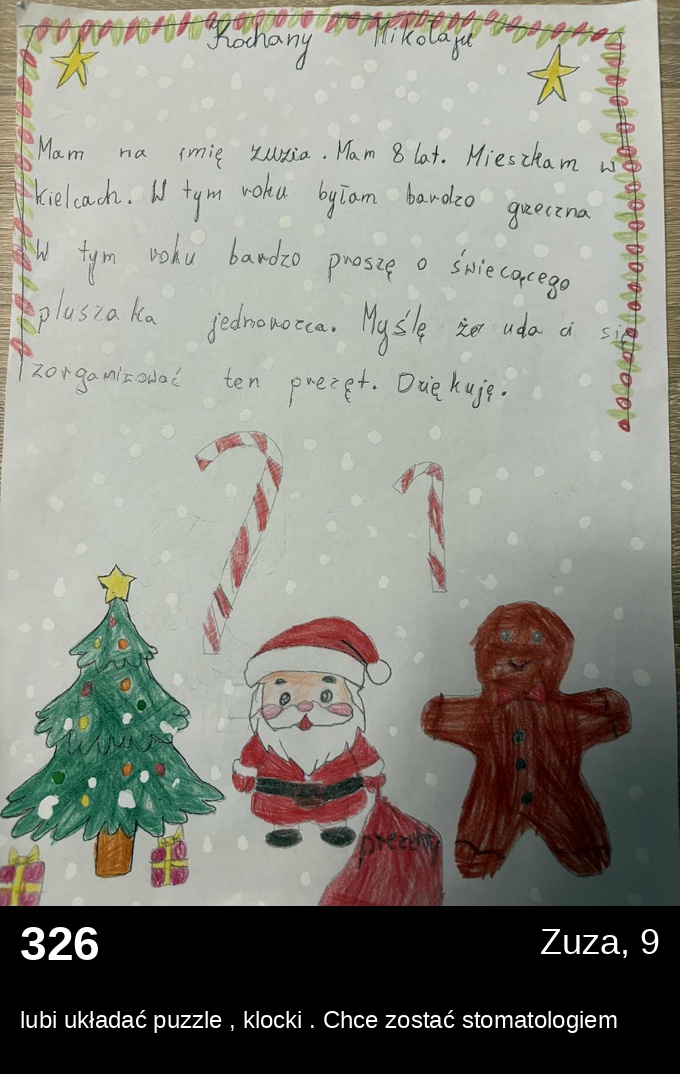 List 326 - Listy do Świętego Mikołaja 2025