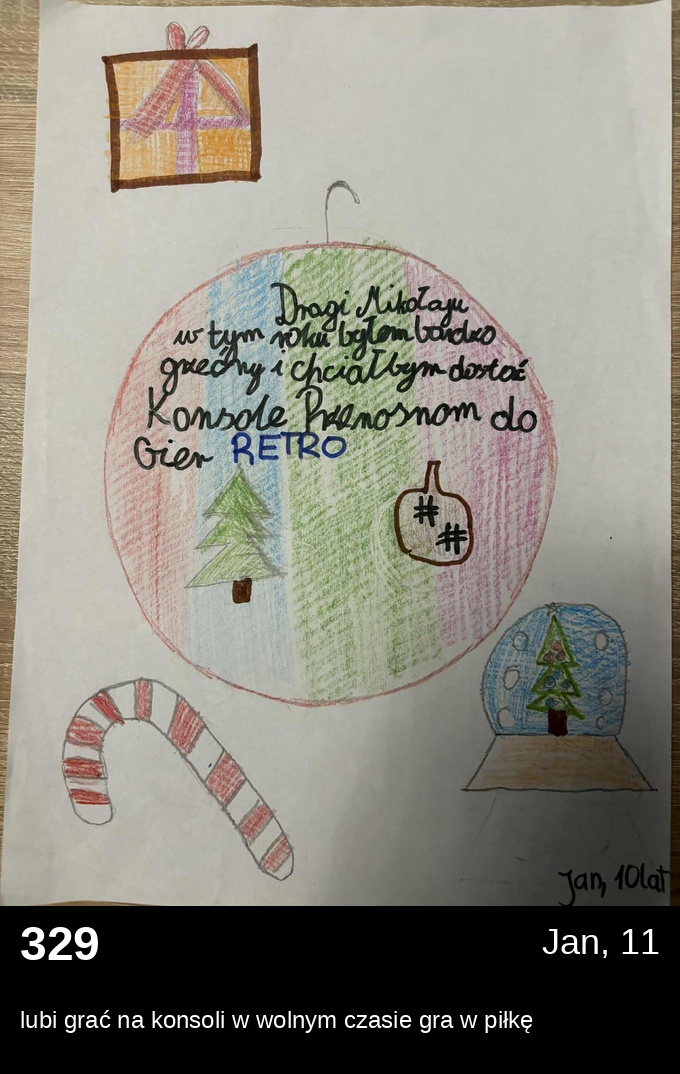 List 329 - Listy do Świętego Mikołaja 2025