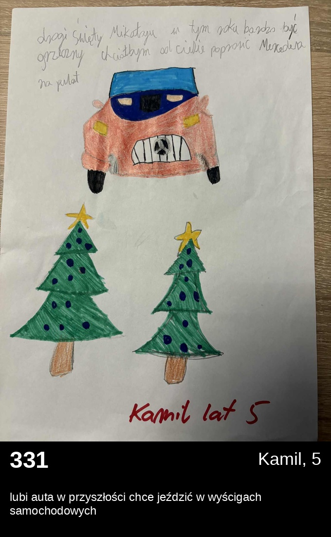 List 331 - Listy do Świętego Mikołaja 2025