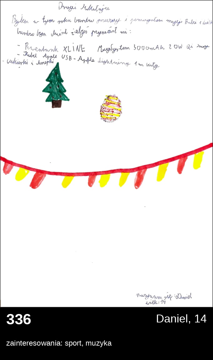 List 336 - Listy do Świętego Mikołaja 2025