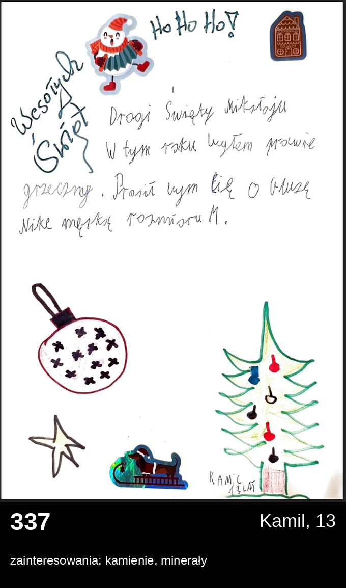 List 337 - Listy do Świętego Mikołaja 2025