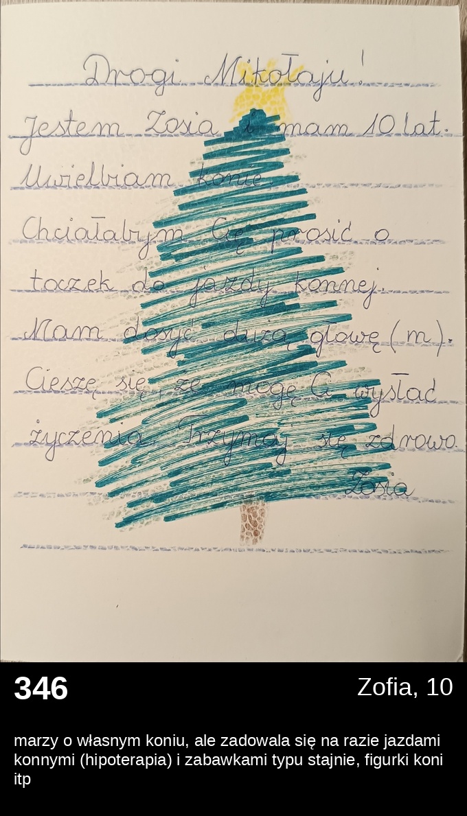 List 346 - Listy do Świętego Mikołaja 2025