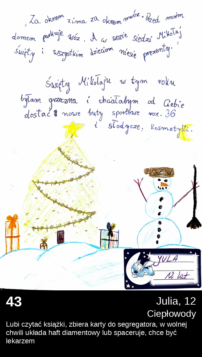 List 43 - Listy do Świętego Mikołaja 2025