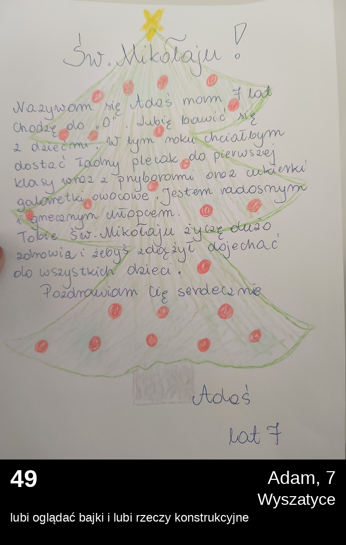 List 49 - Listy do Świętego Mikołaja 2025