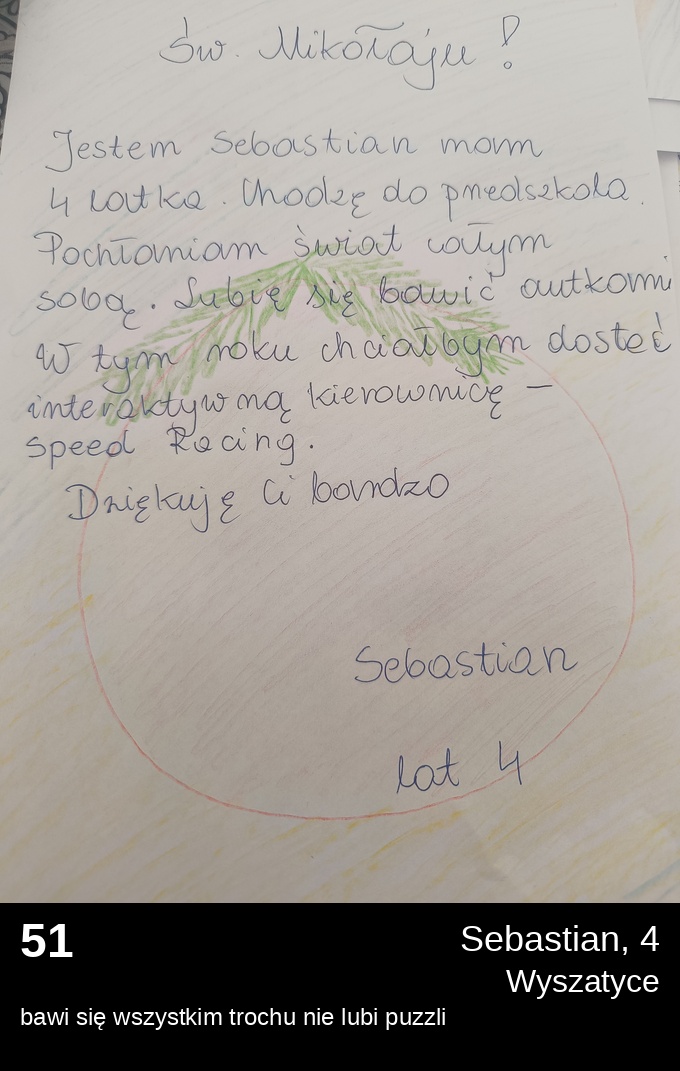 List 51 - Listy do Świętego Mikołaja 2025