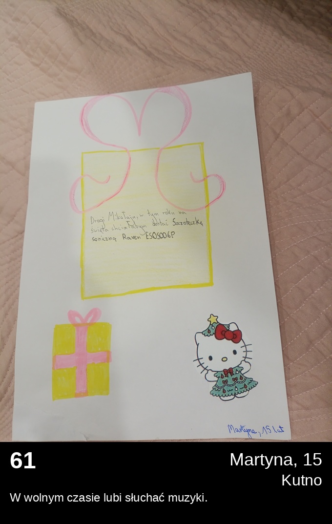 List 61 - Listy do Świętego Mikołaja 2025