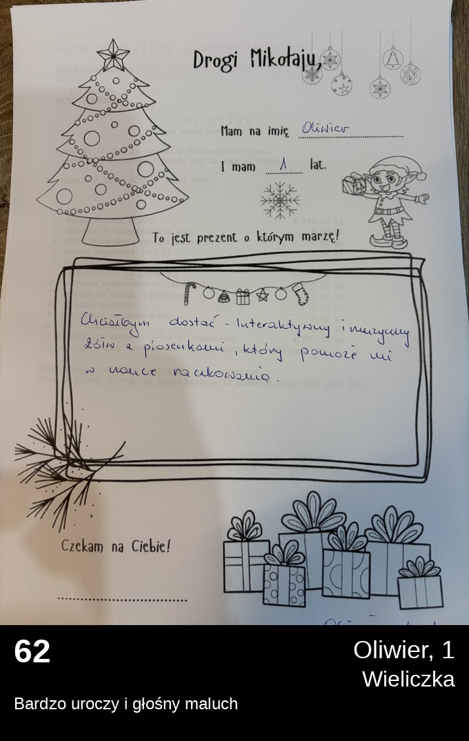 List 62 - Listy do Świętego Mikołaja 2025