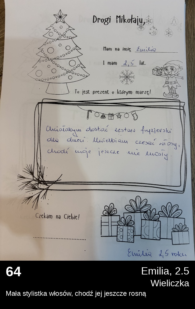 List 64 - Listy do Świętego Mikołaja 2025