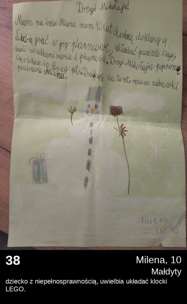 List 38 - Listy do Świętego Mikołaja 2025