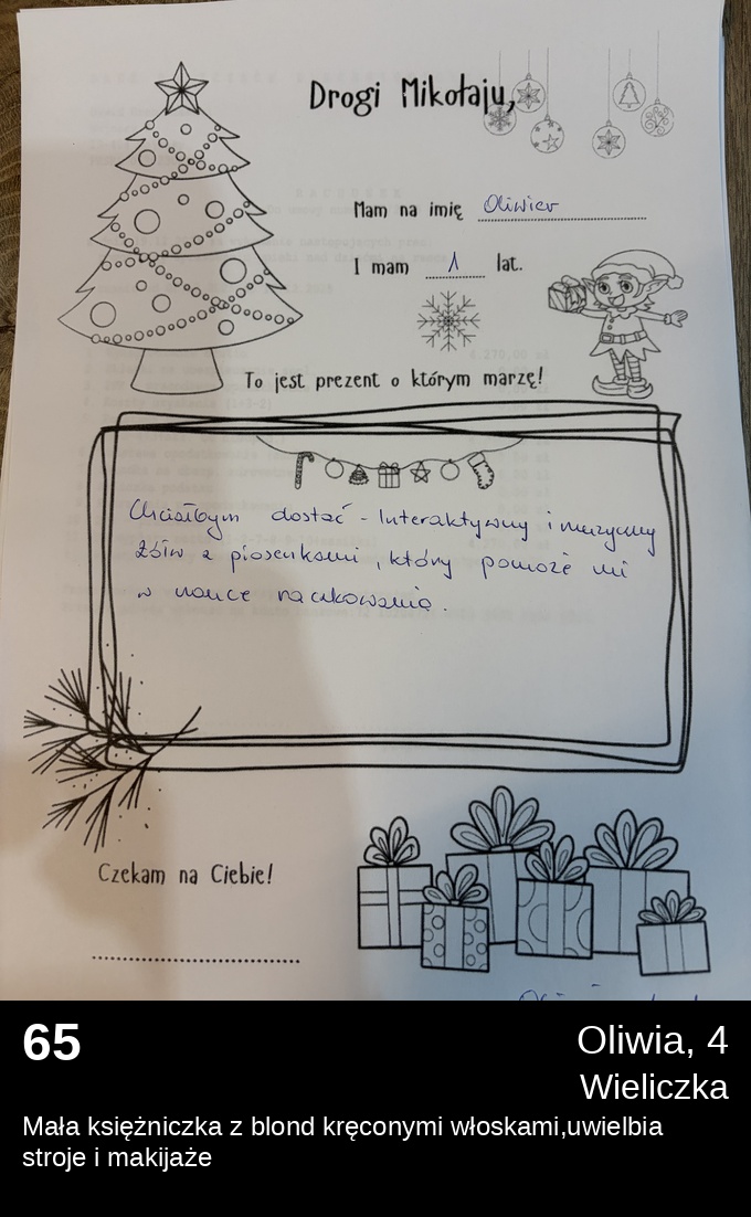 List 65 - Listy do Świętego Mikołaja 2025