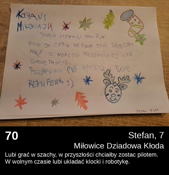 List 70 - Listy do Świętego Mikołaja 2025