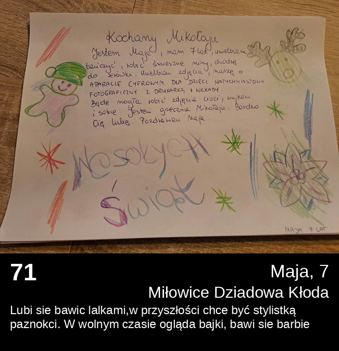 List 71 - Listy do Świętego Mikołaja 2025