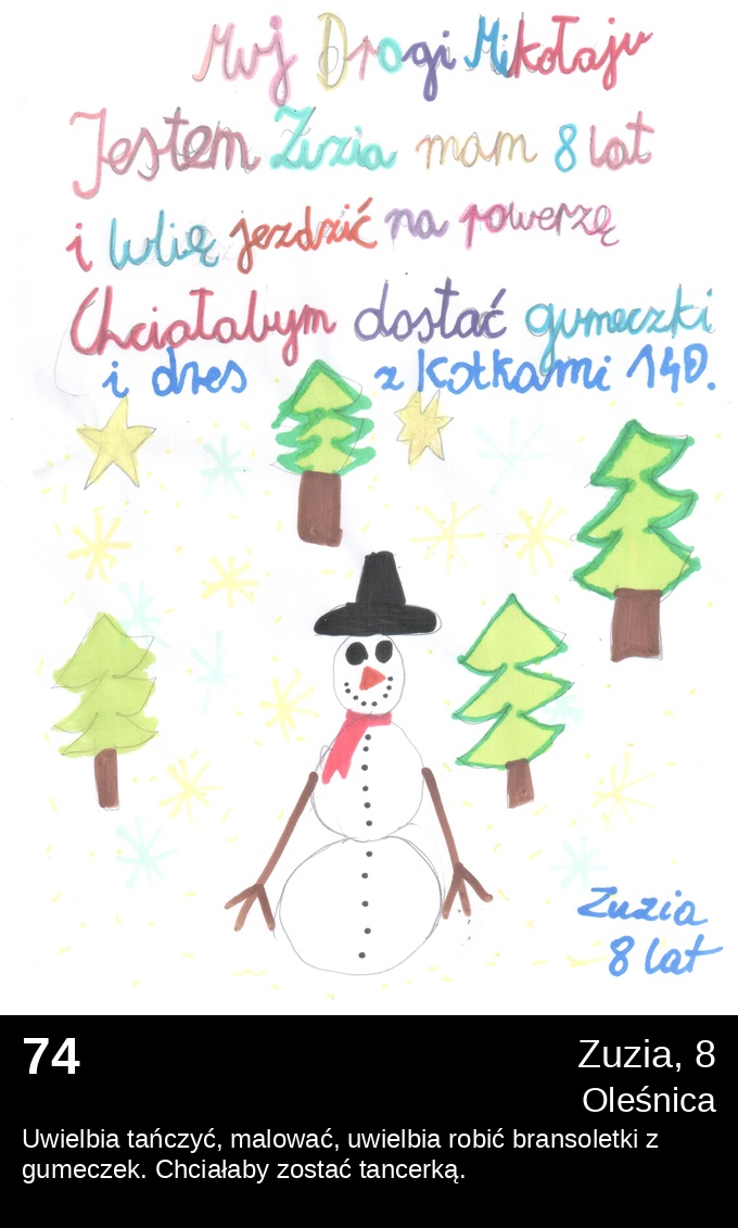 List 74 - Listy do Świętego Mikołaja 2025