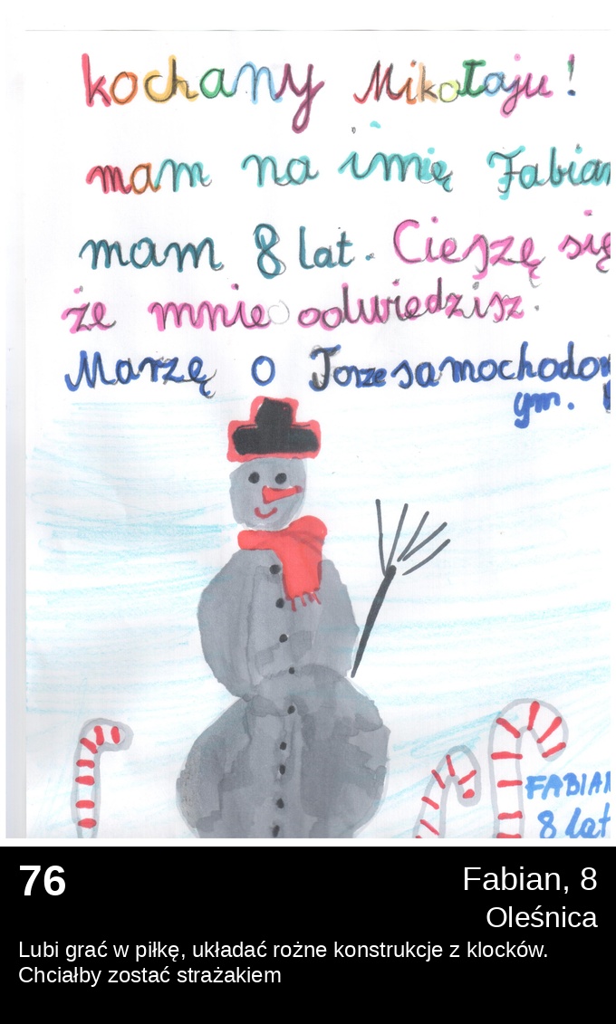 List 76 - Listy do Świętego Mikołaja 2025