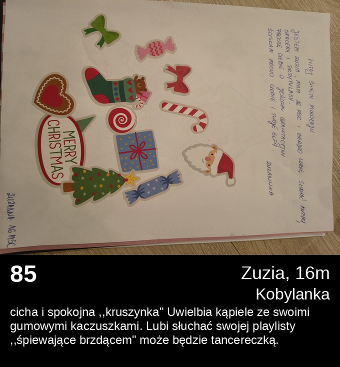 List 85 - Listy do Świętego Mikołaja 2025