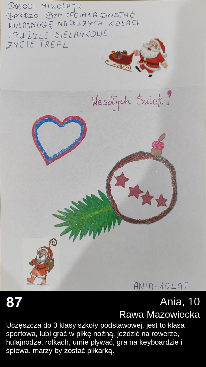 List 87 - Listy do Świętego Mikołaja 2025