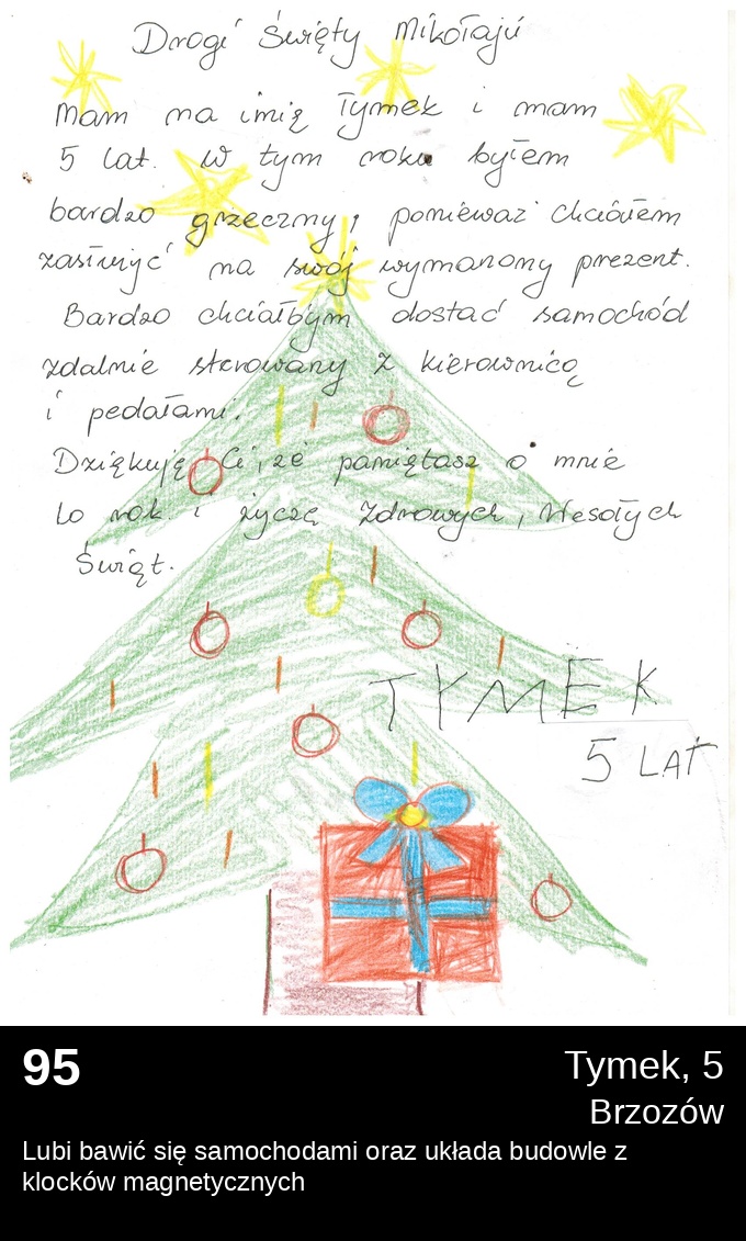 List 95 - Listy do Świętego Mikołaja 2025