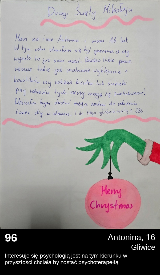 List 96 - Listy do Świętego Mikołaja 2025