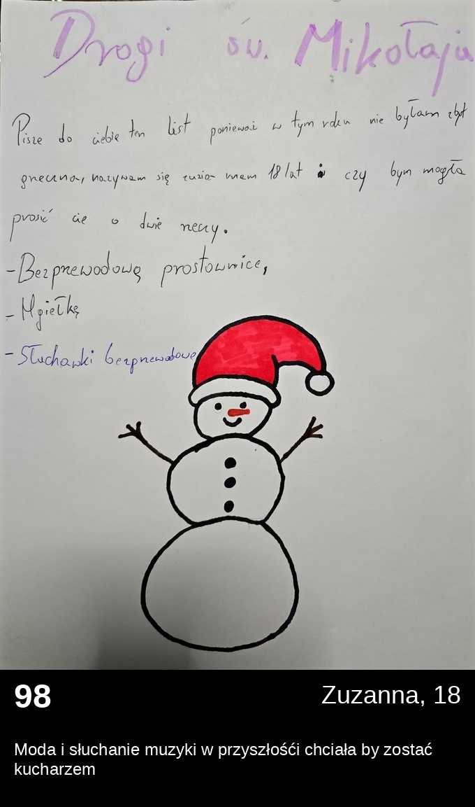 List 98 - Listy do Świętego Mikołaja 2025